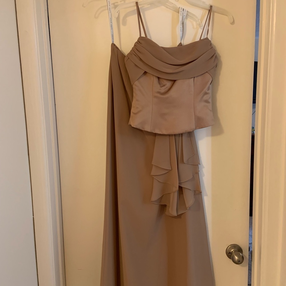 Vintage Alfred Angelo Champagne Top + Skirt set